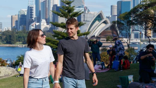 Sydneysiders were able to enjoy some sunshine while strolling through the grounds of Kirribilli and Admiralty House. Picture: NCA NewsWire / David Swift