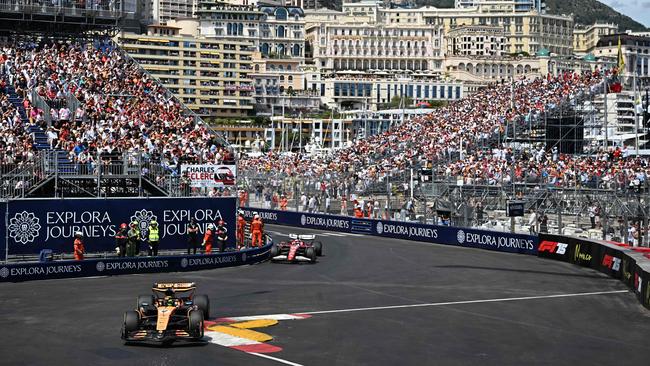 It is impossible to overtake on Monaco’s street circuit. (Photo by Gabriel BOUYS / POOL / AFP)