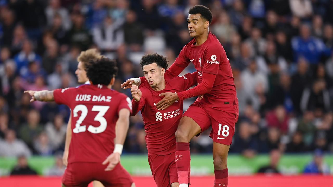 Curtis Jones lập cú đúp cho Liverpool.  (Ảnh của Michael Regan/Getty Images)