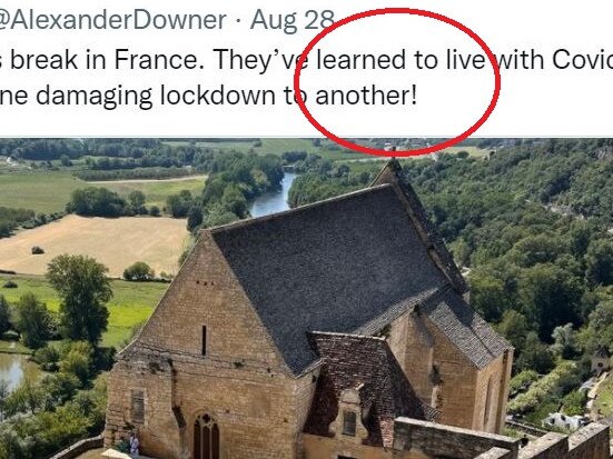 For the thumb. Tweet from Downer.
