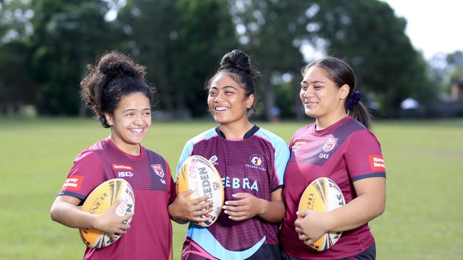 Chante Temara, Tyesha Mikaio, and Lyllian Mikaio. Picture: Tim Marsden