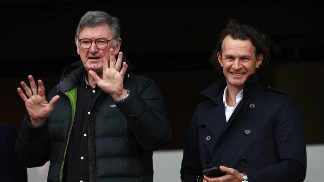 Essendon board member Simon Madden with CEO Xavier Campbell. Picture: Michael Klein