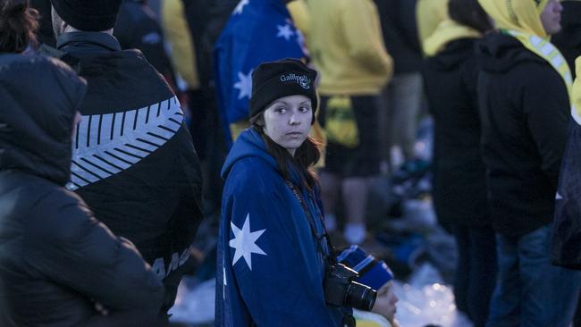 Large flags and professional photographic equipment will be among banned items at ANZAC DAY services in Gallipoli this year. Picture: Ella Pellegrini