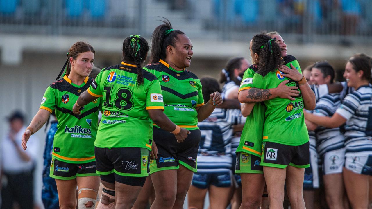 Palmerston Raiders take on Darwin Brothers in the NRL NT women's grand final. Picture: Pema Tamang Pakhrin