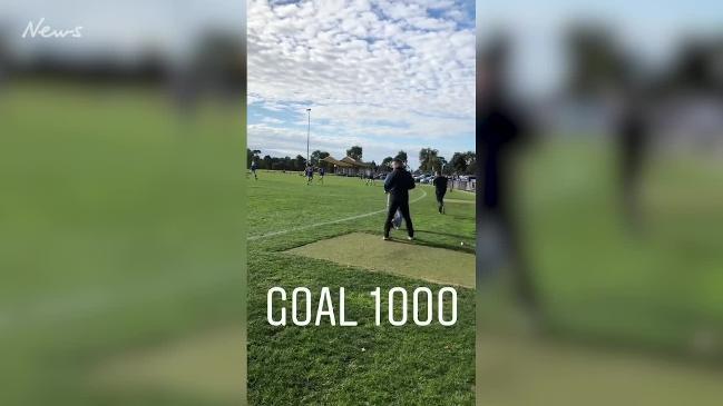 Cranbourne's Marc Holt kicks goal 1000