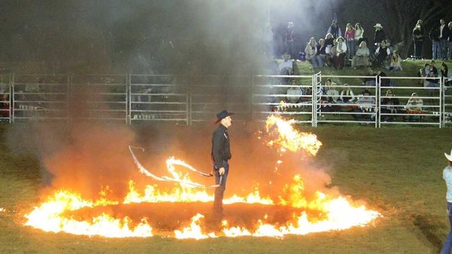 Thios year&#39;s Mudgeeraba Show will feature Walter Whip and The Flames provding a dynamic ring show full of fire and whip cracking thrills.