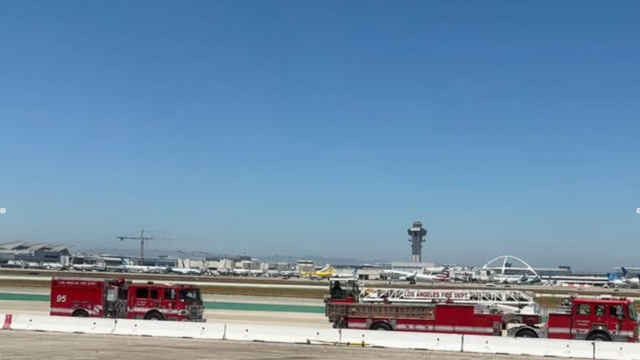 Greg Norman's view from the tarmac. Photo: Instagram @shark_gregnorman.
