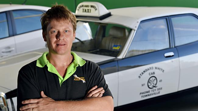  Scott Gist and his father restored this P76 Townsville taxi. Picture: News Corp Australia