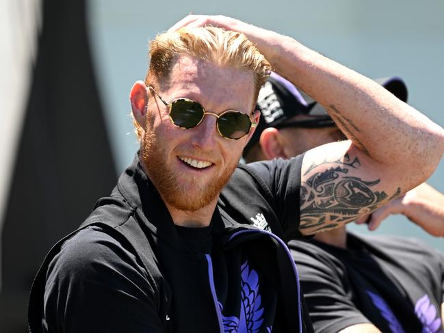 HAMILTON, NEW ZEALAND - DECEMBER 17: Ben Stokes of England looks on during day four of the Third Test Match in the series between New Zealand and England at Seddon Park on December 17, 2024 in Hamilton, New Zealand. (Photo by Hannah Peters/Getty Images)