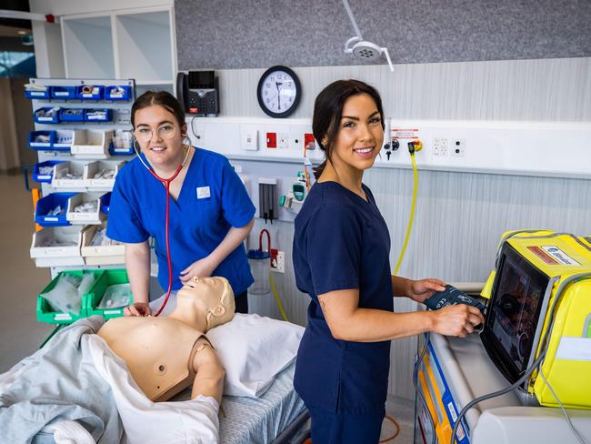 Nurse Ashleigh Lee and midwife Georgina Procter.. Picture: Tom Huntley