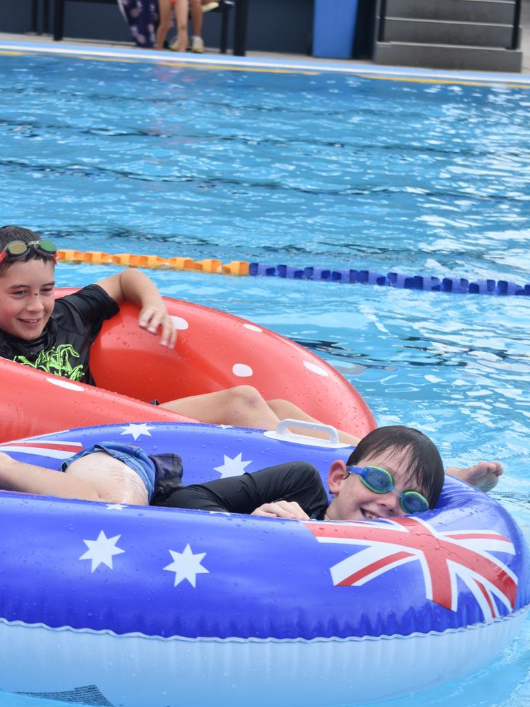 PARTY TIME: There were plenty of splatters and splashes at Dalby's pool party on Saturday afternoon.