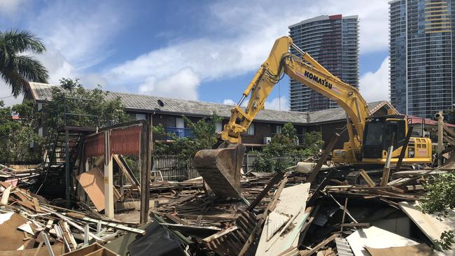 The notorious squat house on Queen Street, Southport, is finally demolished.