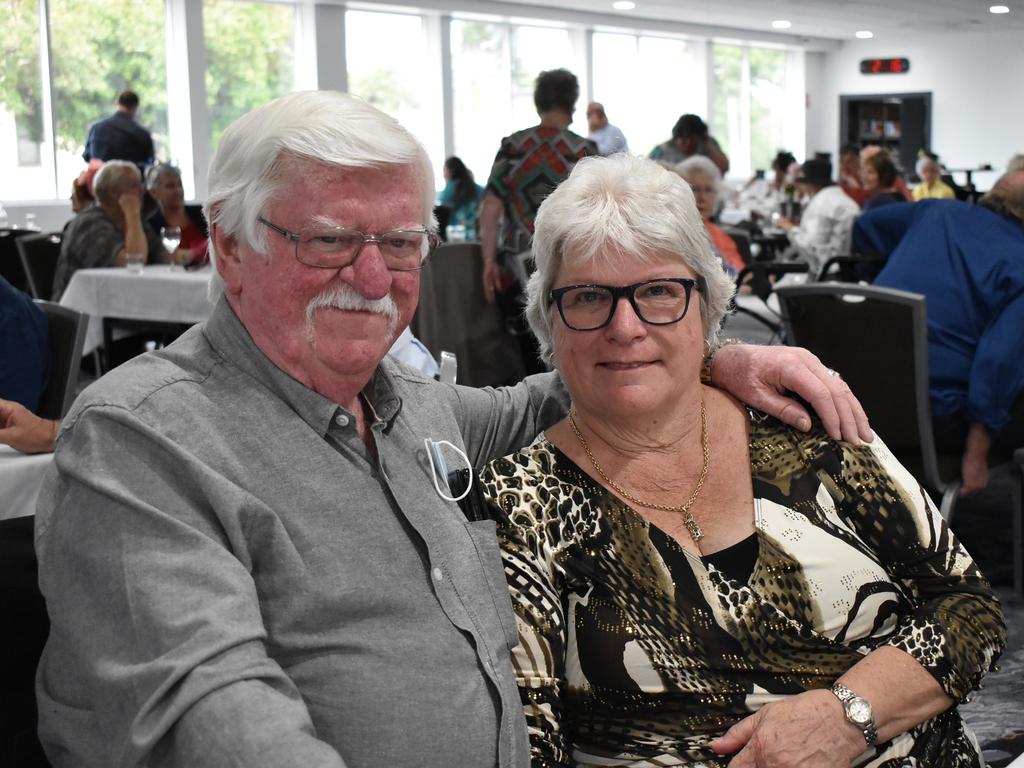 Tony Reilly and Ann Messer at the Grafton District Services Club 2021 Melbourne Cup Luncheon.