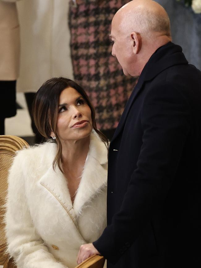 She wore a more demure outfit to another inauguration event. Picture: Kevin Dietsch/Getty