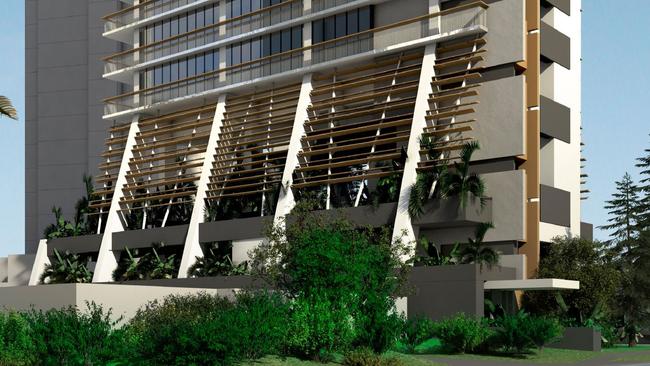 Artist impression of a Main Beach tower proposed by developer Mangomero for Pacific Street, Main Beach. Picture: Supplied 