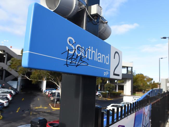 Graffiti at Southland Train Station. Picture: Josie Hayden