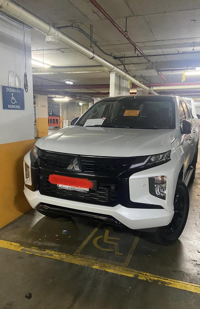 This car has not moved from the disability parking space for seven days. Picture: Facebook