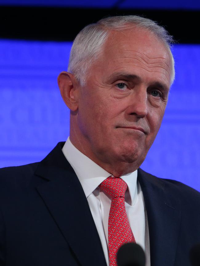 Malcolm Turnbull at the National Press Club. Picture: Kym Smith