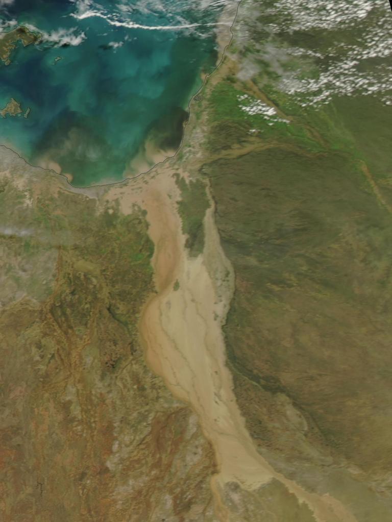 A NASA satellite image of the Gulf of Carpentaria.