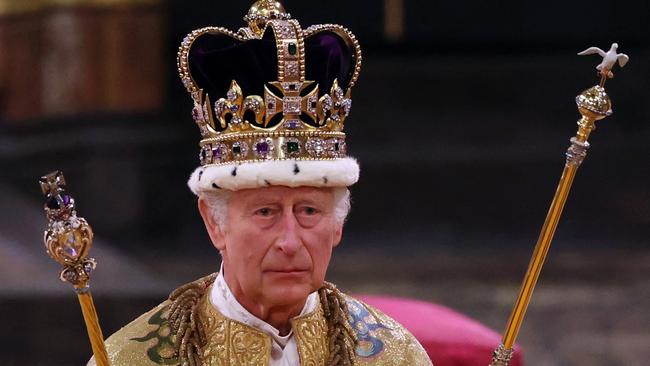 And it did! As though King Charles III was born to wear it. Picture: Richard Pohle/AFP