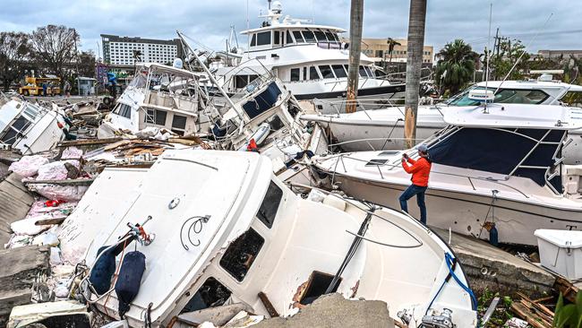 The National Hurricane Center said the eye of the "extremely dangerous" hurricane made landfall on the barrier island of Cayo Costa. Picture: AFP