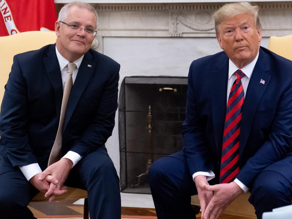 US President Donald Trump made the comments about Iran while in the Oval Office with Australian Prime Minister Scott Morrison. Picture: AFP