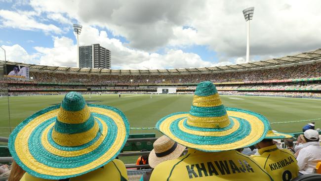 Australian fans look on during Day 1 of the First Test. Picture: AAP.