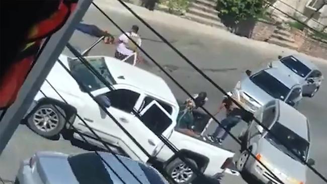 Cellphone video from Matamoras, Mexico captures the kidnapping of four US citizens by armed men. Picture: Twitter