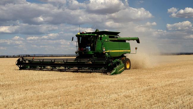 Harvesting barley in NSW. Picture: AFP