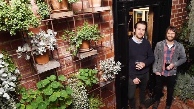 Venue manager Evan Kipping and Paul Keeshan chat about possible trivia questions. Picture: Steve Tanner