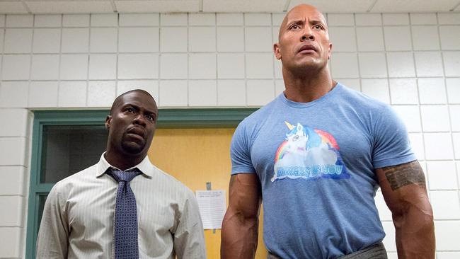 Kevin Hart and Dwayne Johnson in Central Intelligence. Picture: Claire Folger/Warner Bros. Entertainment Inc.