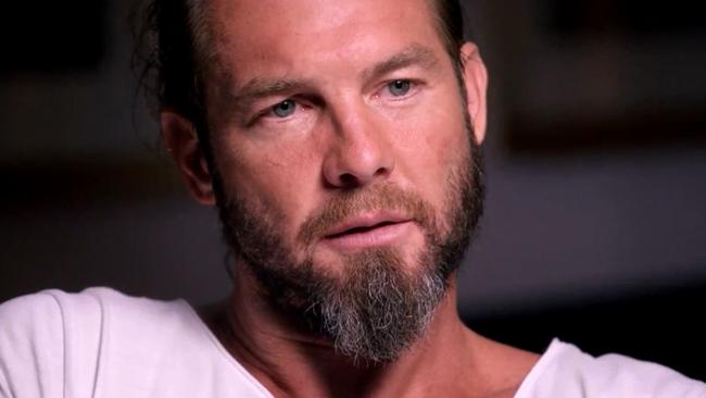 Ben Cousins in the Channel 7 documentary Ben Cousins: Coming Clean shortly before he was locked up again. Picture: Channel 7