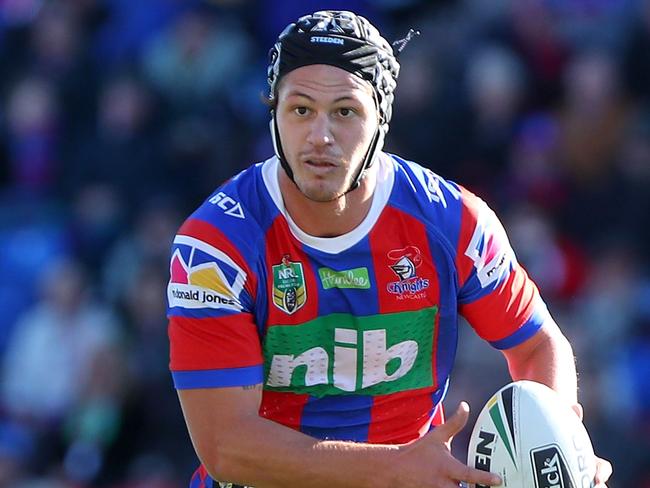 NEWCASTLE, AUSTRALIA - JUNE 17: Kalyn Ponga of the Knights in action during the round 15 NRL match between the Newcastle Knights and the Melbourne Storm at McDonald Jones Stadium on June 17, 2018 in Newcastle, Australia. (Photo by Tony Feder/Getty Images)