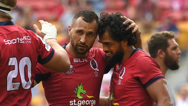 Quade Cooper and Karmichael Hunt have been assured selection in Brisbane City’s NRC team. Picture: AAP