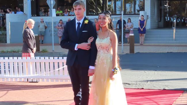 The students from Urangan State High School celebrating their formal.