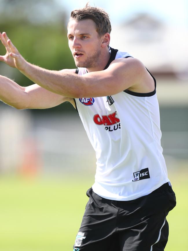 Trent McKenzie is trying to win a spot in Port Adelaide’s best 22. Picture: Tait Schmaal