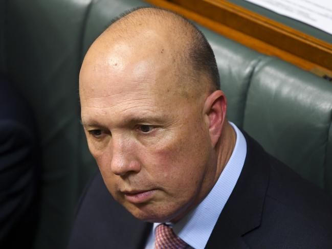 Home Affairs Minister Peter Dutton said the government would not rush to extract the Australians at the al-Hawl refugee camp. Picture: AAP