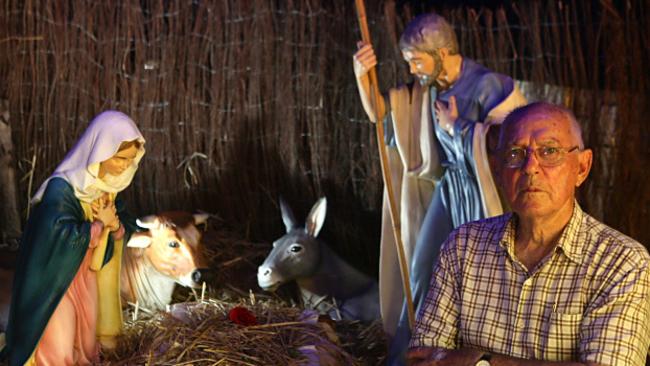 Parishioner Bob Brassell is appealing for the return of baby Jesus, who was stolen from a nativity display at All Saints Catholic Church in Liverpool. Picture: Ian Svegovic