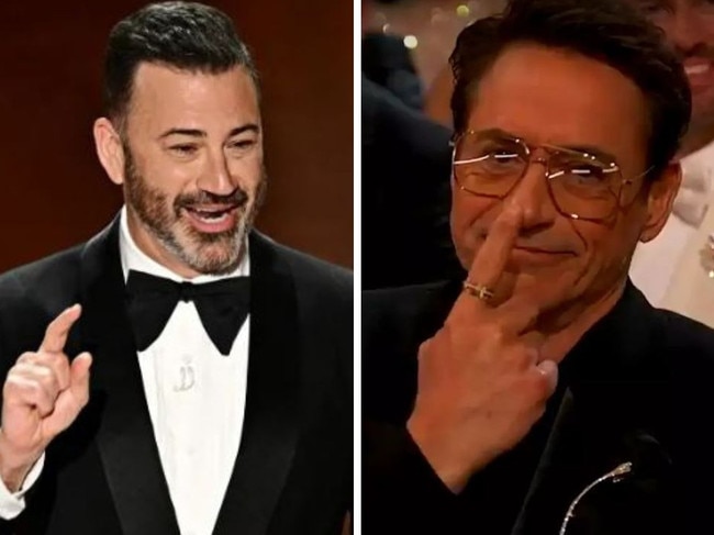Robert Downey Jr and Jimmy Kimmel