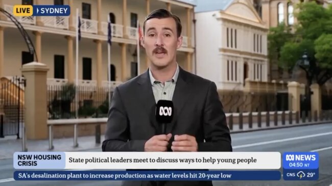 A man has been charged three months after he allegedly disrupted an ABC reporter’s live cross with an offensive antisemitic outburst.