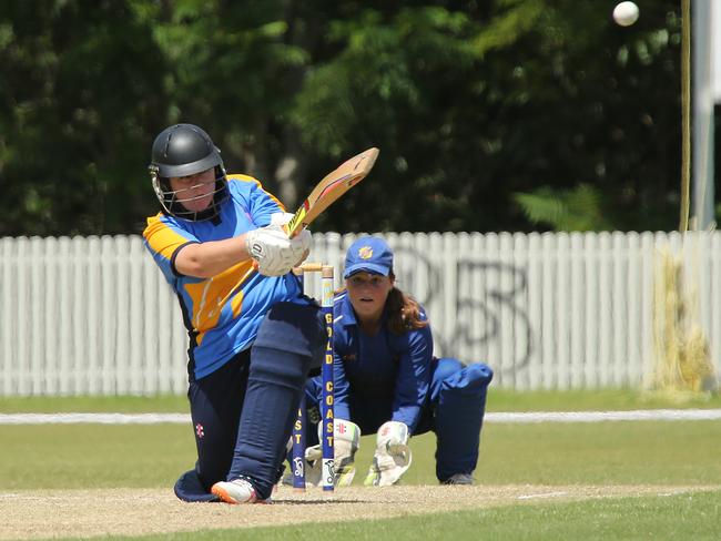 Rebecca van Helvoirt topscored with 31 for Gold Coast in today’s win over Sandgate-Redcliffe. Picture: Mike Batterham