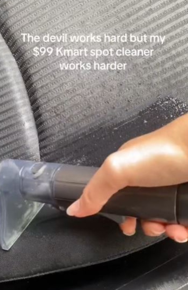 A woman has boasted about Kmart's $99 spot cleaner. Picture: TikTok/@taylabrett