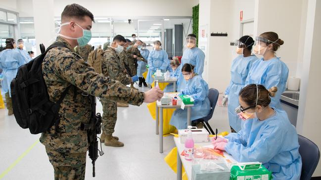 The first 200 US Marines who have landed in Darwin will be required to undergo 14 days of quarantine. Picture: Supplied