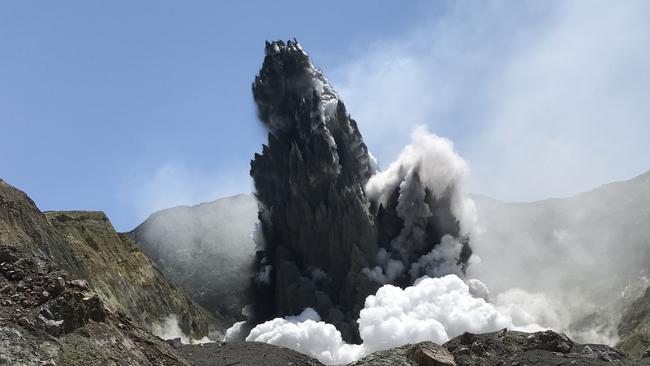 The blast killed 22 people including Chris Cozad, who took this picture as White Island erupted. Picture: Supplied by the family.