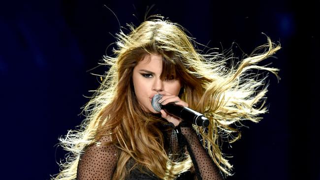 On stage, Selena Gomez told fans in Jakarta she “needs to rethink” some areas of her life. Picture: Getty.