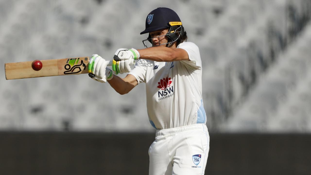 Teenage opener Sam Konstas will play for Australia A next month and is in the frame for Test selection against India after twin centuries to start the Sheffield Shield season. Picture: Darrian Traynor / Getty Images