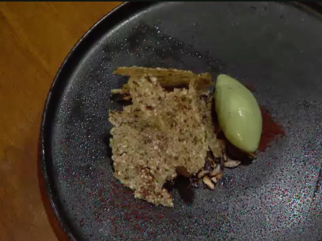 Jess' chocolate/licorice and basil ice-creams. Picture: Channel 10.