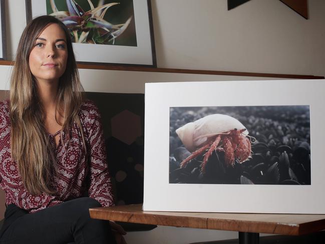 Rosie Geeves has organised a photographic exhibition "Ananta" of works by her twin sister Lauren Geeves who died from bowel cancer and all the proceeds of the exhibition will go to bowel cancer research. The exhibition is opening on Friday 2nd December at Room For A Pony, North Hobart Picture: LUKE BOWDEN