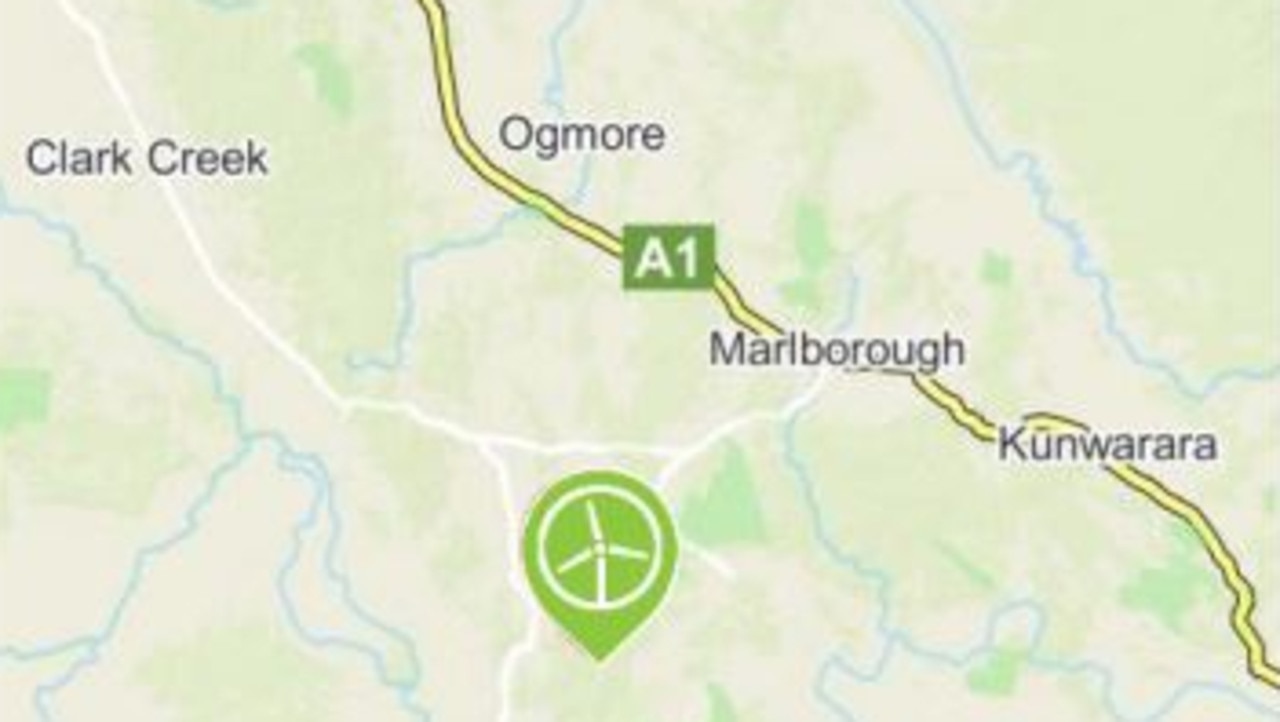 The location of Ark Energy’s proposed 1000MW Boomer Green Energy Hub wind farm in CQ.