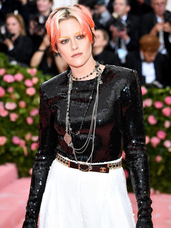 A Bowie-esque Kristen Stewart in Chanel. Picture: Getty Images 